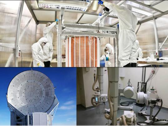 DaLI will support data-intensive projects including, clockwise from top, XENON1T, XROMM, and the South Pole Telescope.