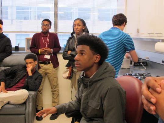 Students pay close attention at Brain Awareness Day.
