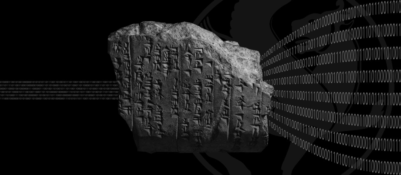 Original image of Hittite inscription from the Oriental Institute at the University of Chicago. Photo illustration by Ricardo Aguilera, RCC. 